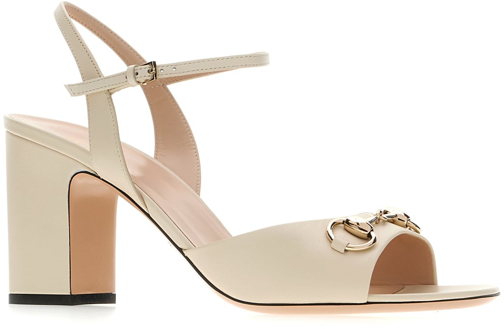 Gucci Gucci Chalk leather sandals Wit