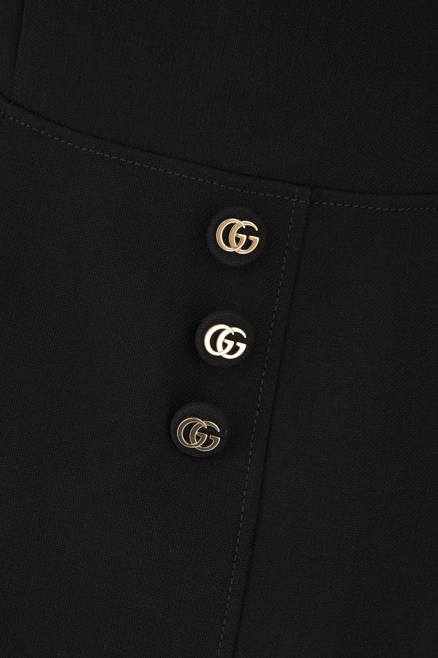 Gucci Gucci Black cotton dress Zwart