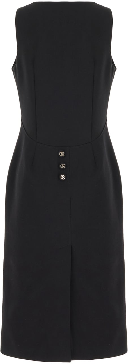 Gucci Gucci Black cotton dress Zwart