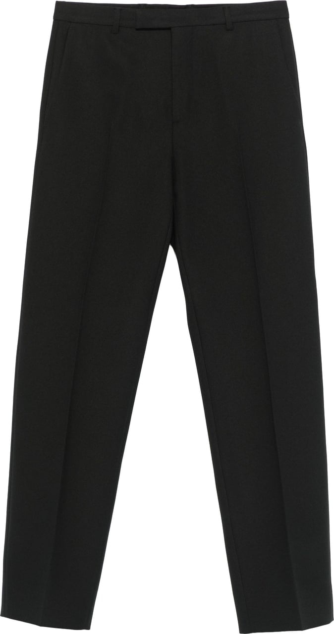 Gucci Black Fluid Straight-Leg Tailored Pants Zwart