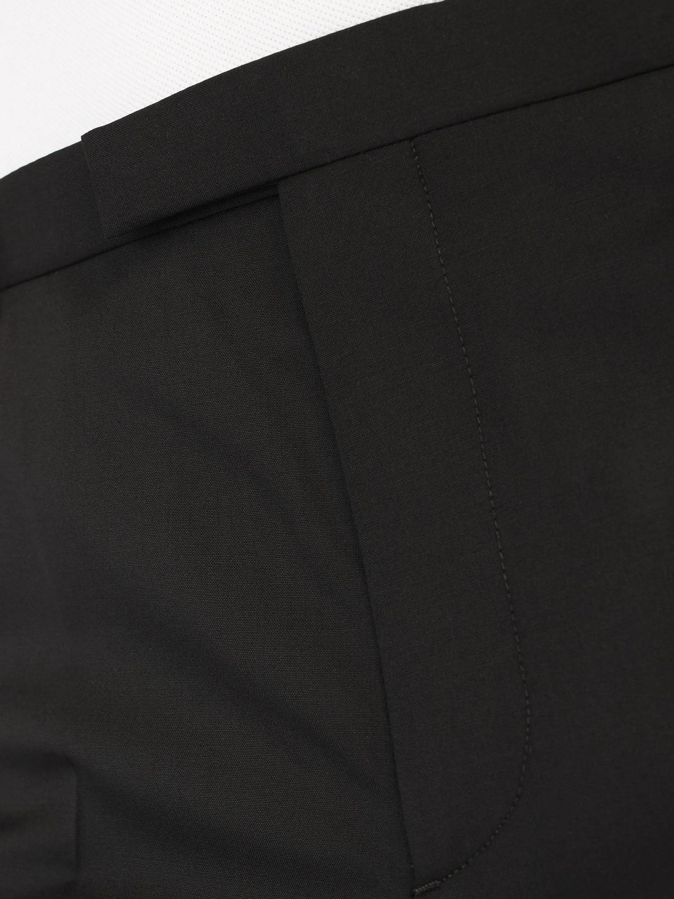 Gucci Black Tailored Straight-Leg Minimalist Pants Zwart