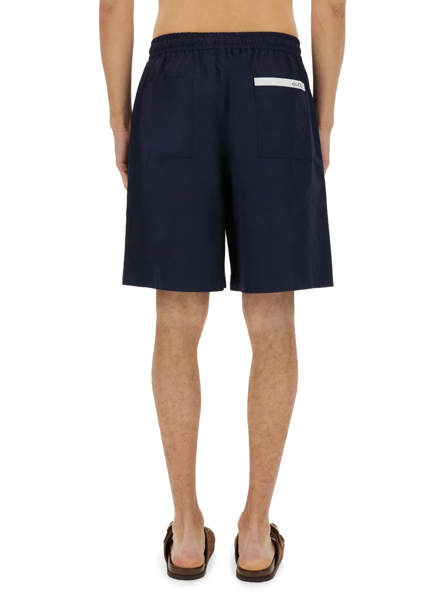 Gucci Tailored Poplin Shorts with Minimalist Design Zwart