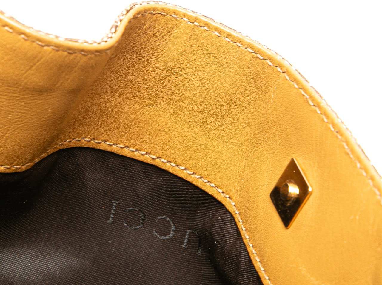 Gucci GG Canvas Bamboo Web Satchel Bruin