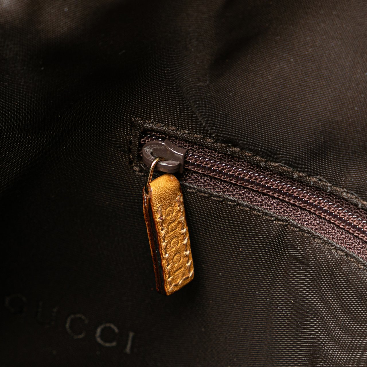Gucci GG Canvas Bamboo Web Satchel Bruin