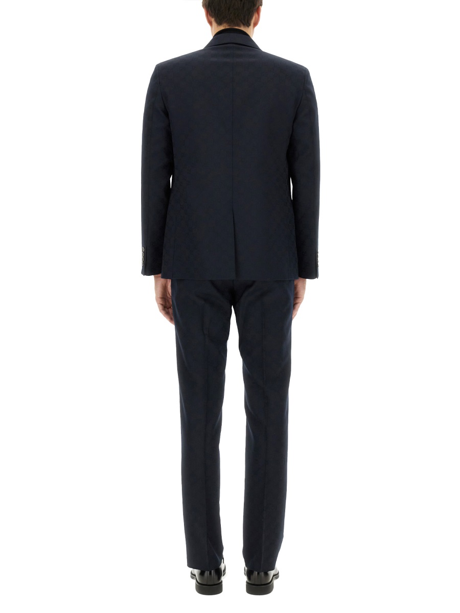 Gucci Textured Wool Jacquard Dress with Tailored Silhouette Neutraal