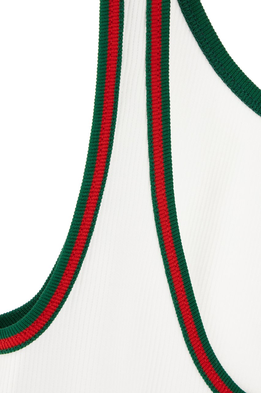 Gucci Gucci White stretch cotton top Wit