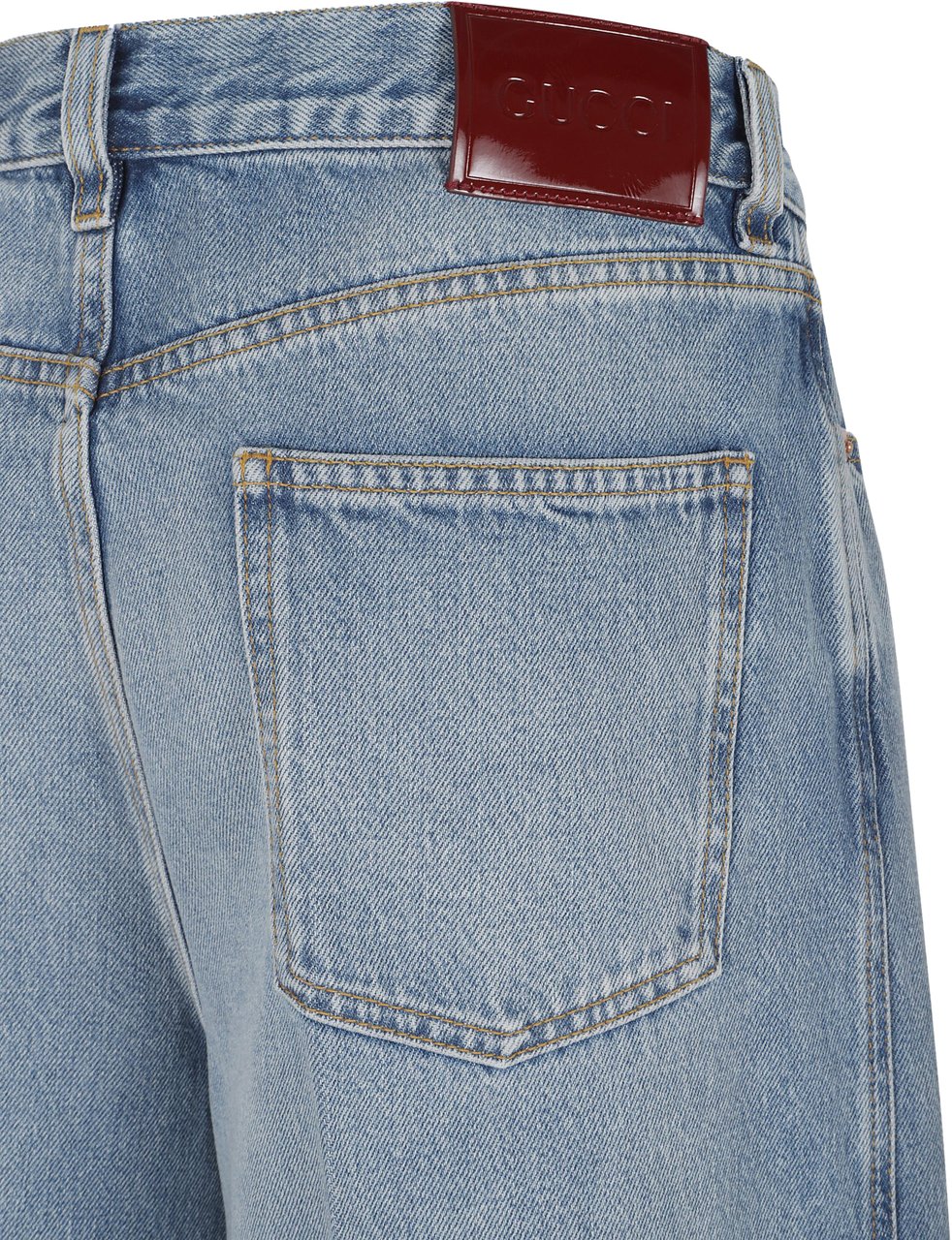 Gucci Jeans Wide Leg Petite Fit Blauw