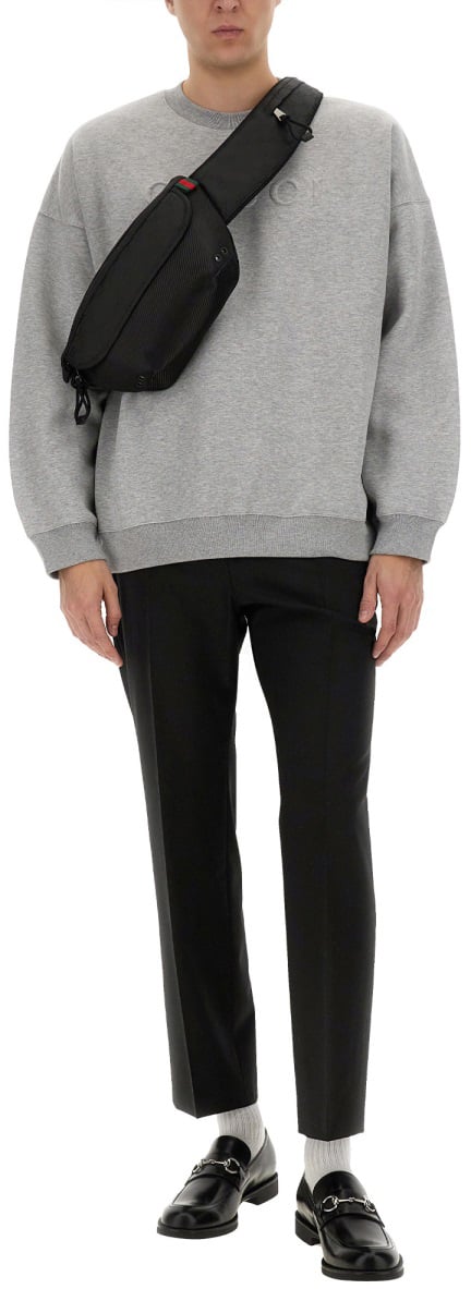 Gucci Classic Jersey Sweatshirt with Relaxed Fit Grijs
