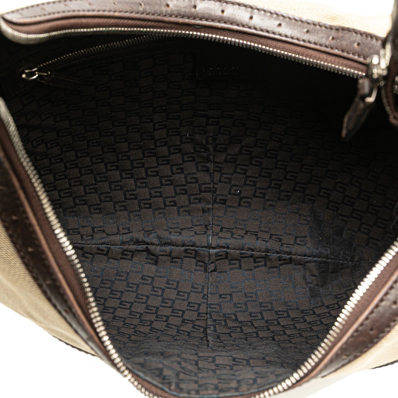 Gucci Canvas Web Reins Hobo Bruin