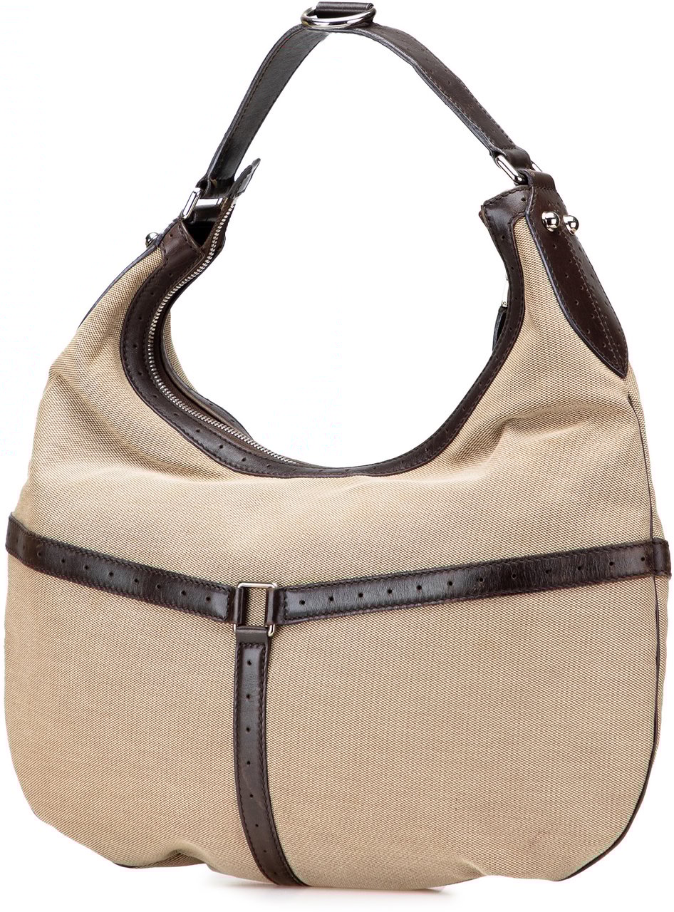 Gucci Canvas Web Reins Hobo Bruin