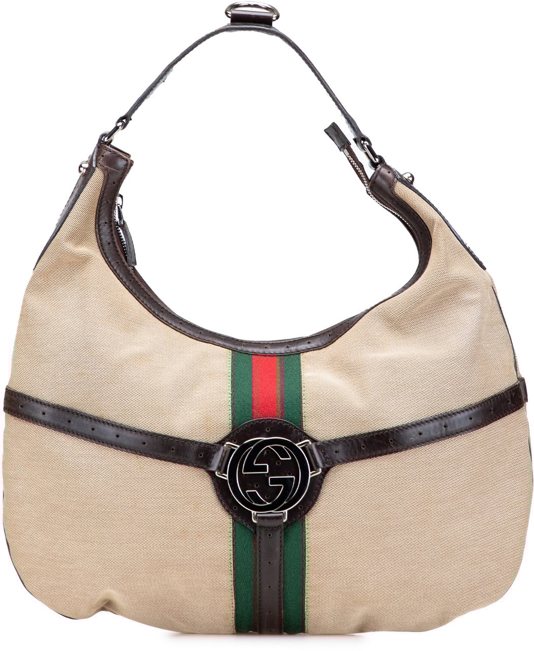 Gucci Canvas Web Reins Hobo Bruin