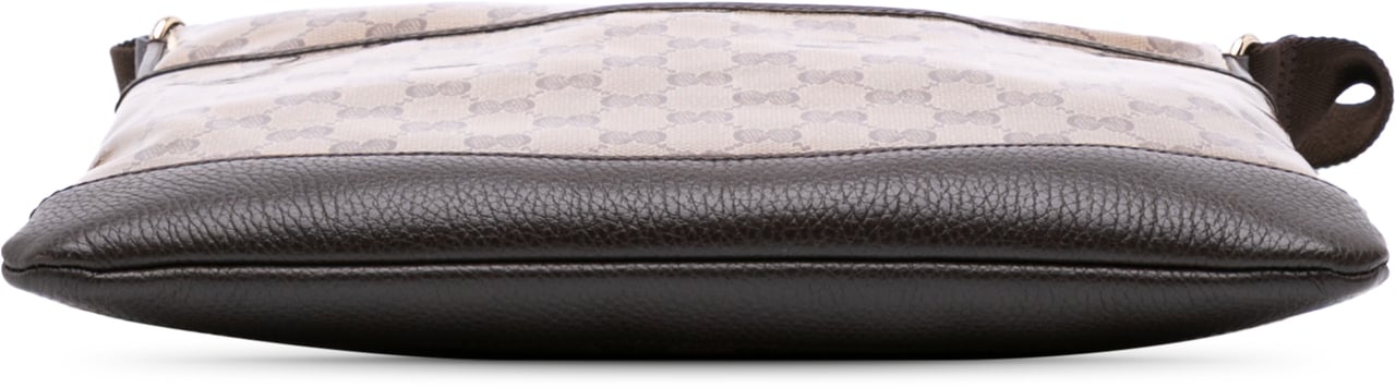 Gucci GG Crystal Flat Messenger Bag Bruin