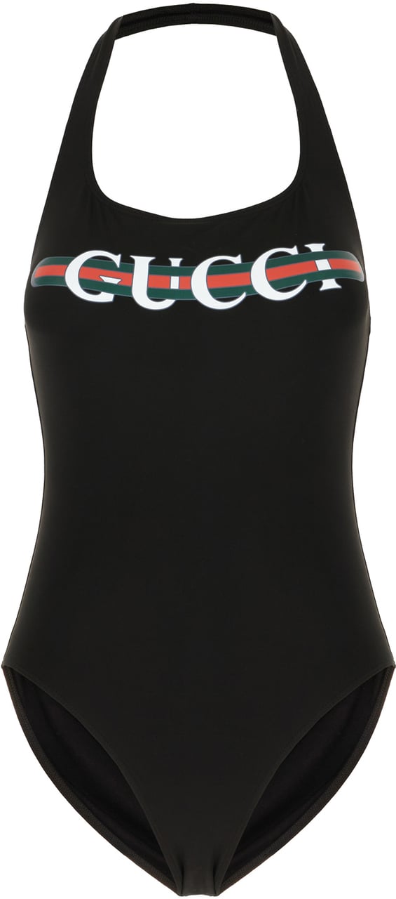 Gucci Gucci Black stretch nylon swimsuit Zwart