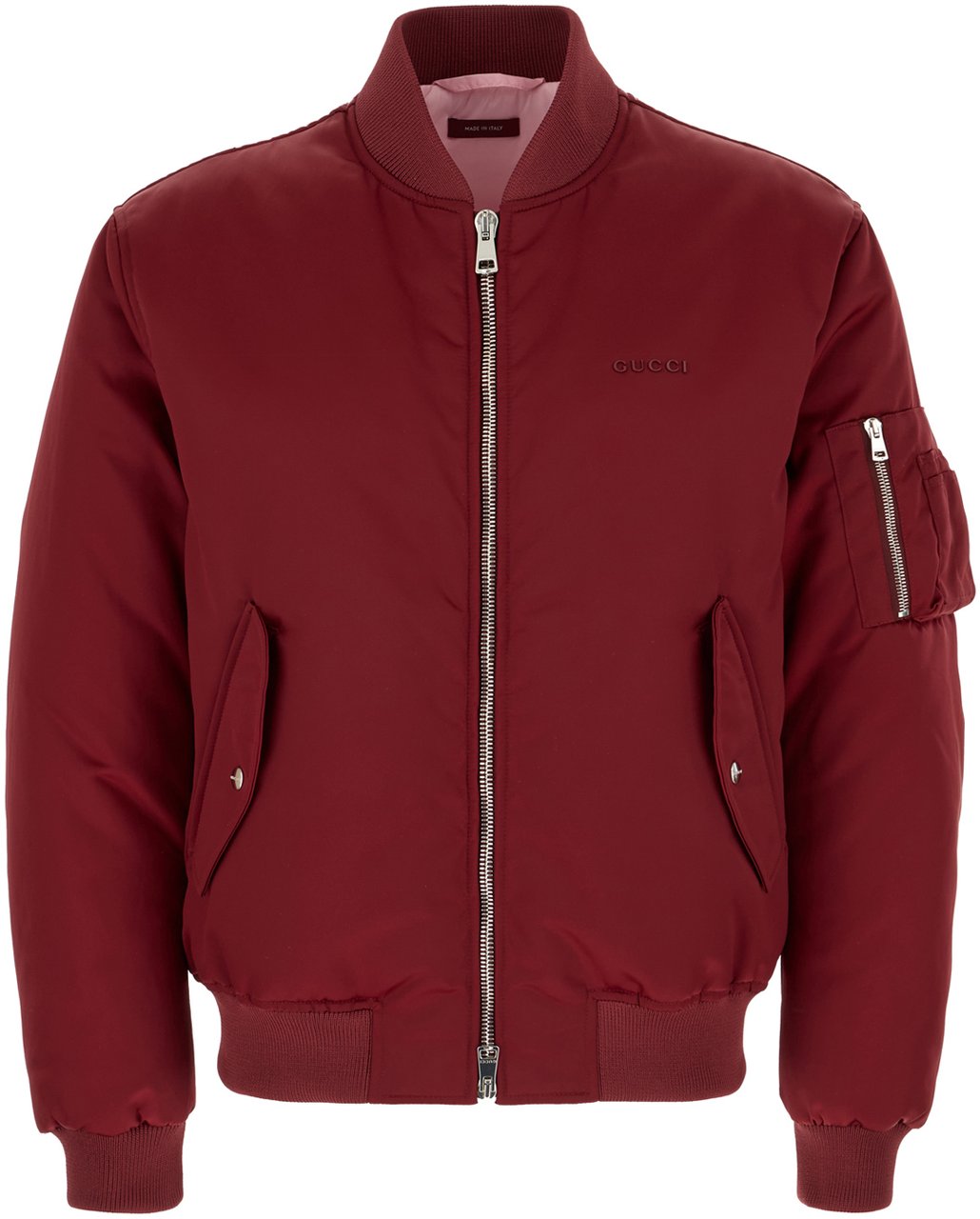 Gucci Gucci Grape polyester padded bomber jacket Rood