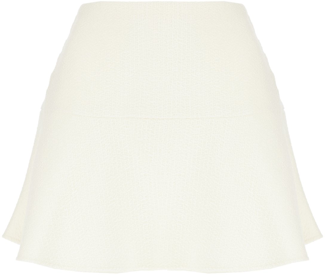 Gucci Gucci Ivory wool blend mini skirt Neutraal