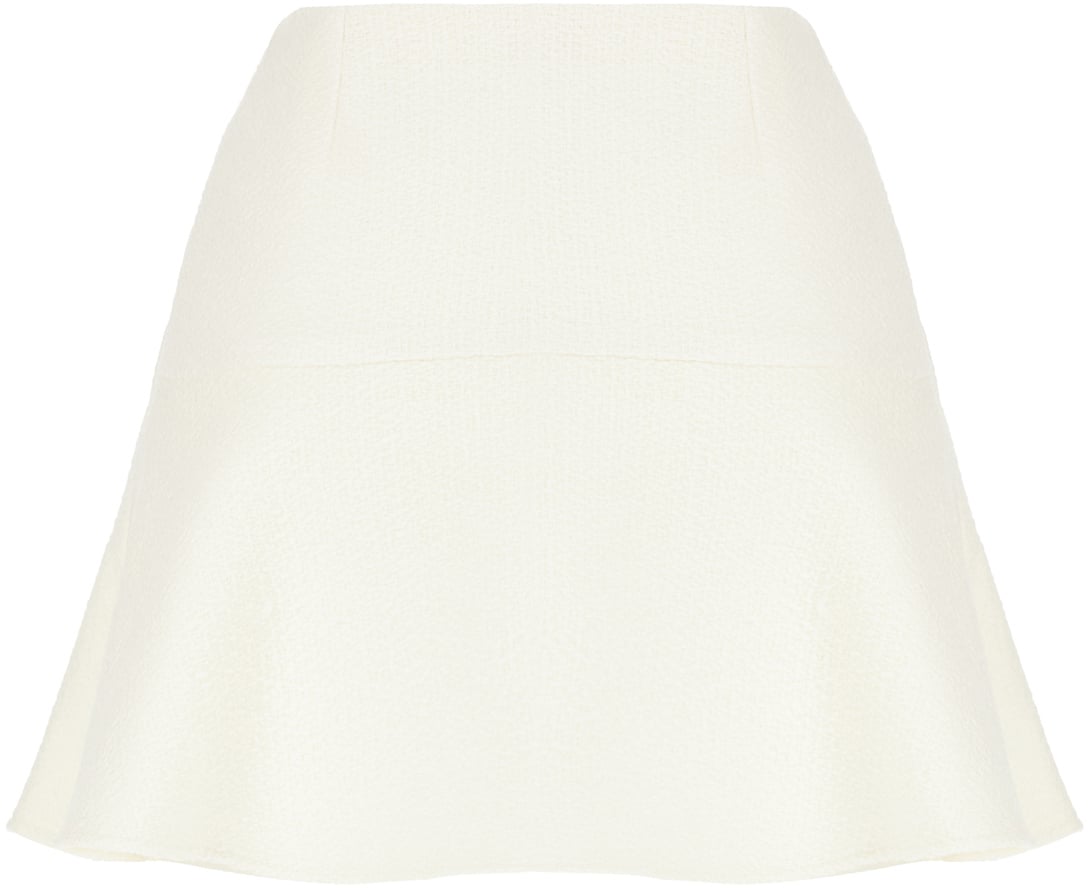 Gucci Gucci Ivory wool blend mini skirt Neutraal