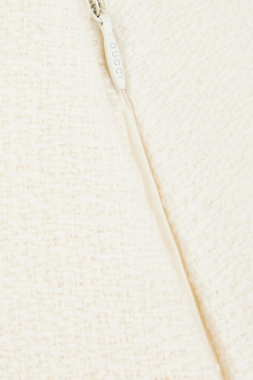 Gucci Gucci Ivory wool blend mini skirt Neutraal