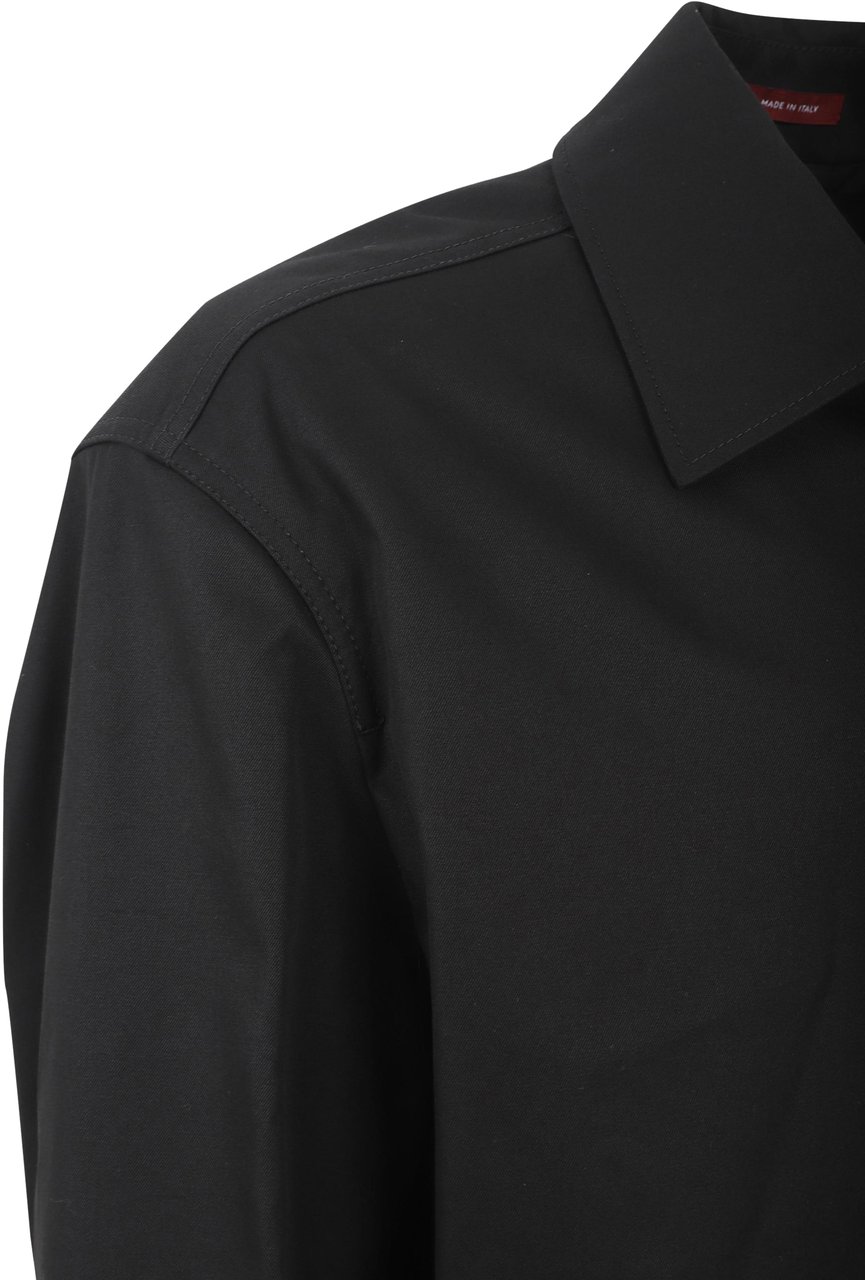 Gucci Collared Zip-up Jacket Zwart