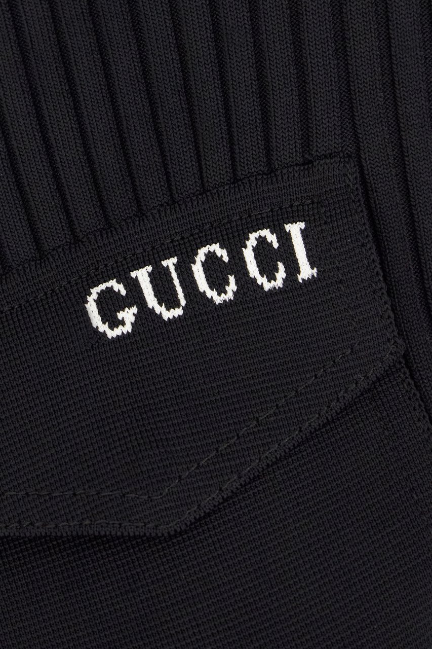 Gucci Gucci Black stretch viscose blent t-shirt Zwart
