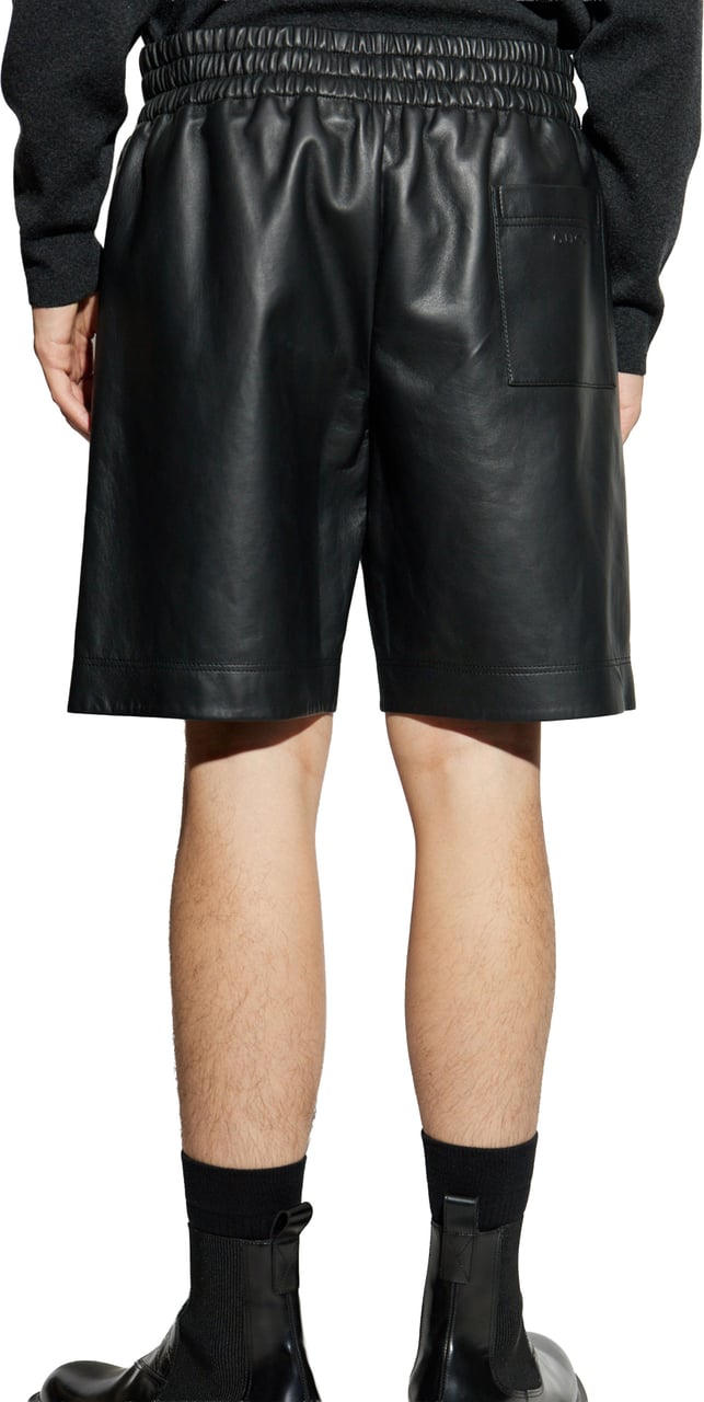 Gucci Black Matte Finish Elastic Waist Shorts Zwart