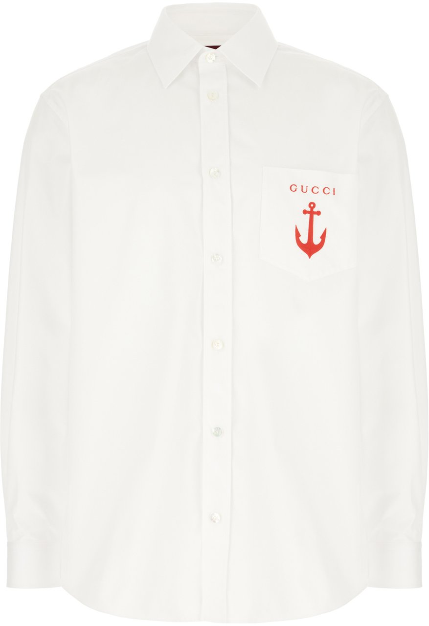 Gucci Gucci White poplin shirt Wit