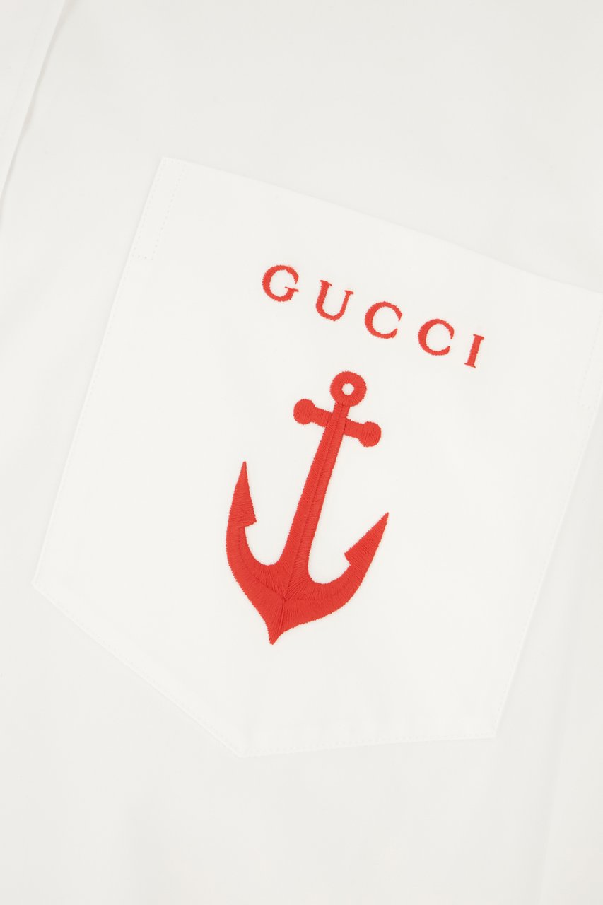Gucci Gucci White poplin shirt Wit