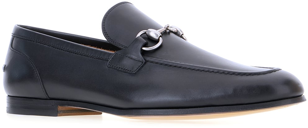 Gucci Gucci Midnight blue leather loafers Blauw