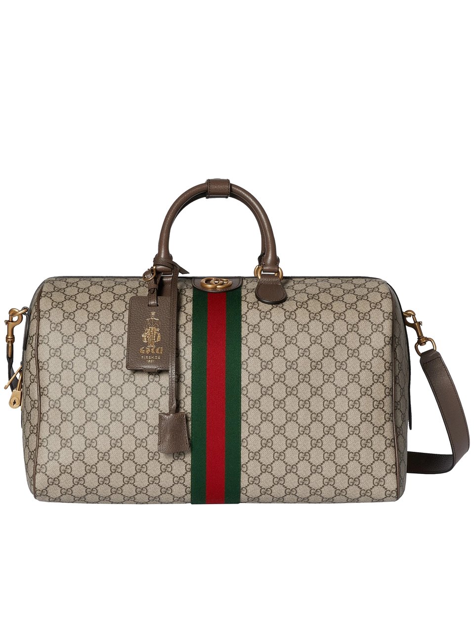 Gucci Beige GG Icon Structured Canvas Duffle Grijs