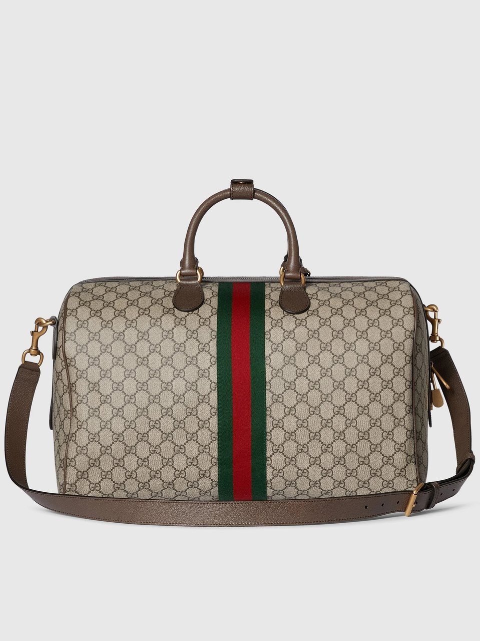 Gucci Beige GG Icon Structured Canvas Duffle Grijs