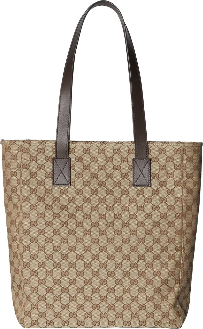 Gucci Beige Medium GG Canvas Web Tote Roze