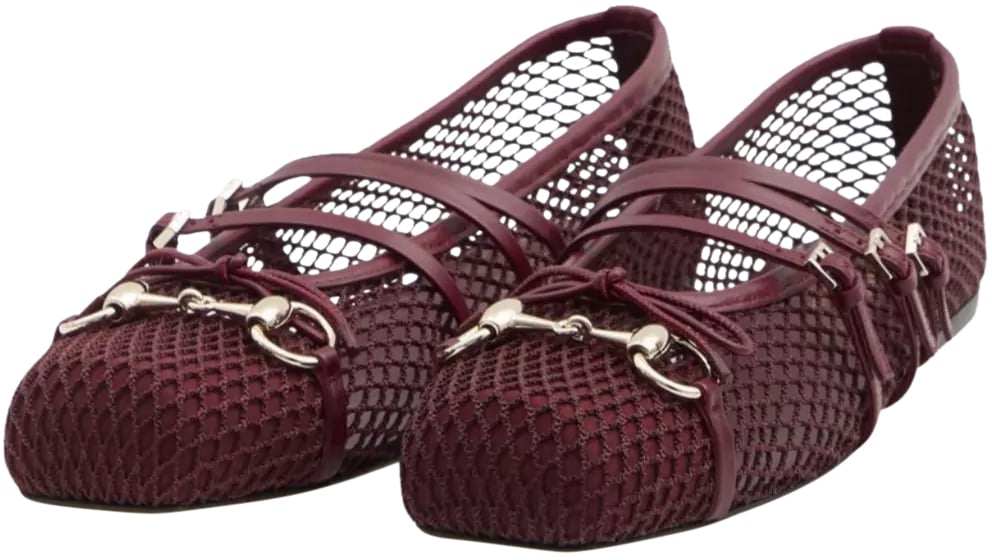 Gucci Ballerina 2 Stripes Rood