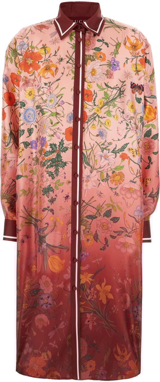 Gucci Gucci Printed silk shirt dress Divers