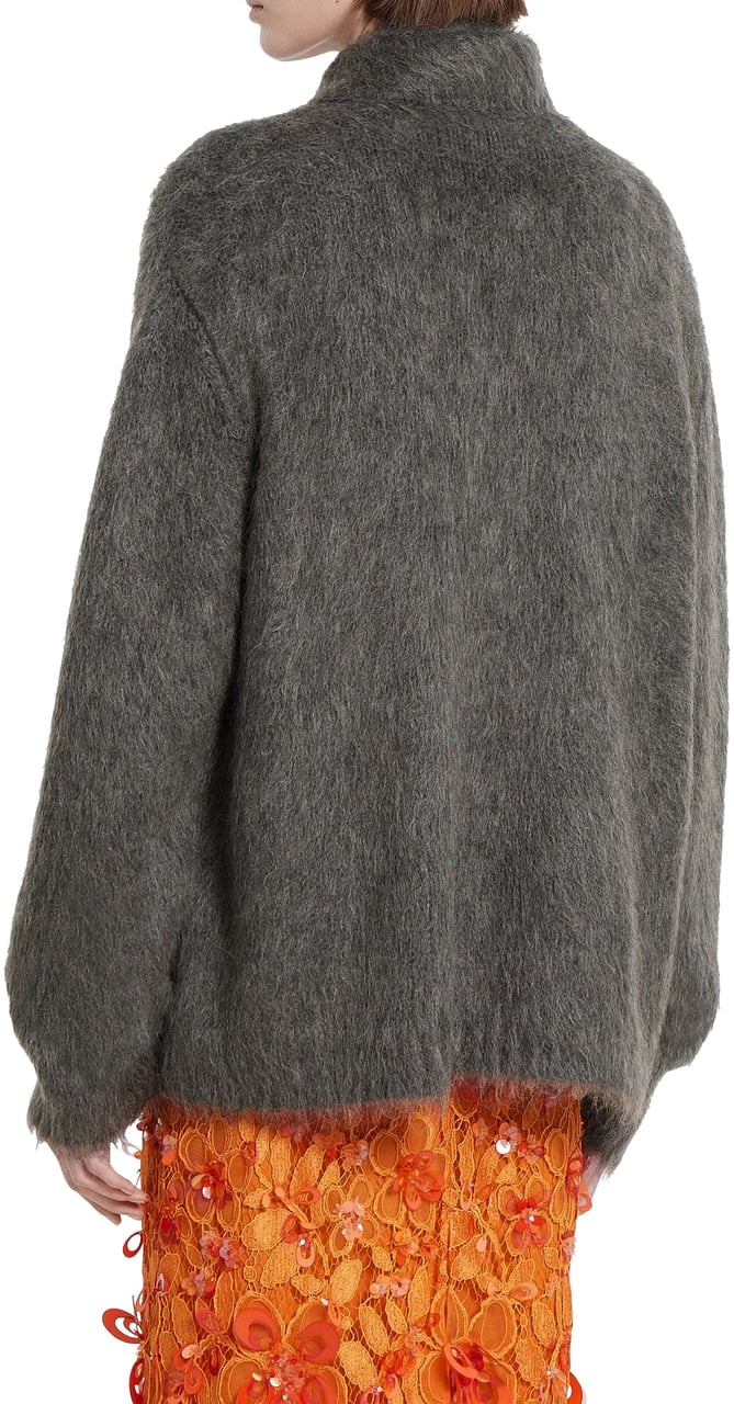 Gucci L/s Polo/nk Cardigan Grijs