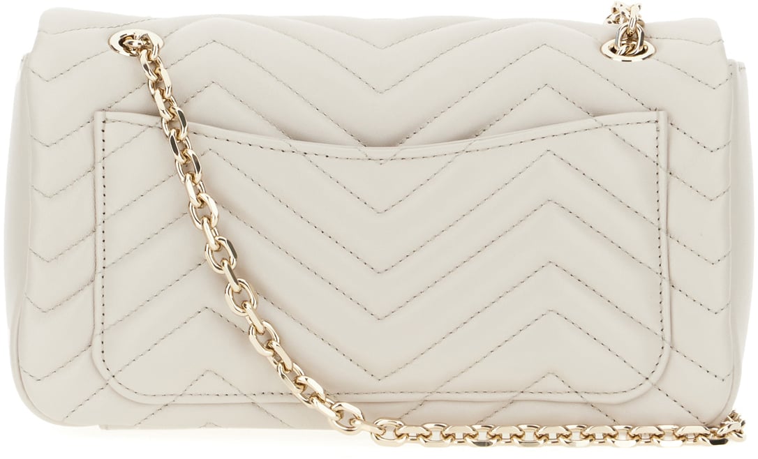Gucci Light grey nappa leather medium GG Marmont shoulder bag Grijs
