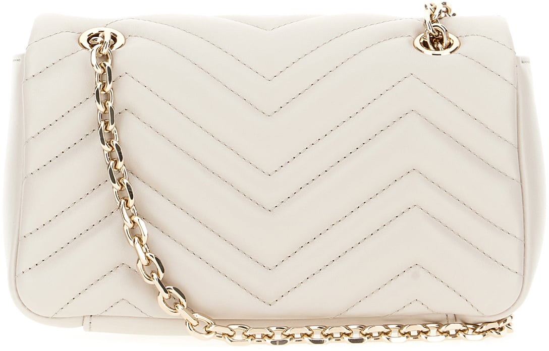 Gucci Chalk nappa leather small GG Marmont shoulder bag Wit