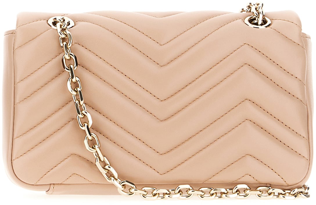 Gucci Pink nappa leather small GG Marmont shoulder bag Roze
