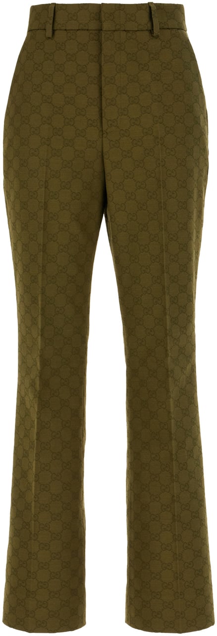 Gucci Gucci Mud cotton blend pants Groen
