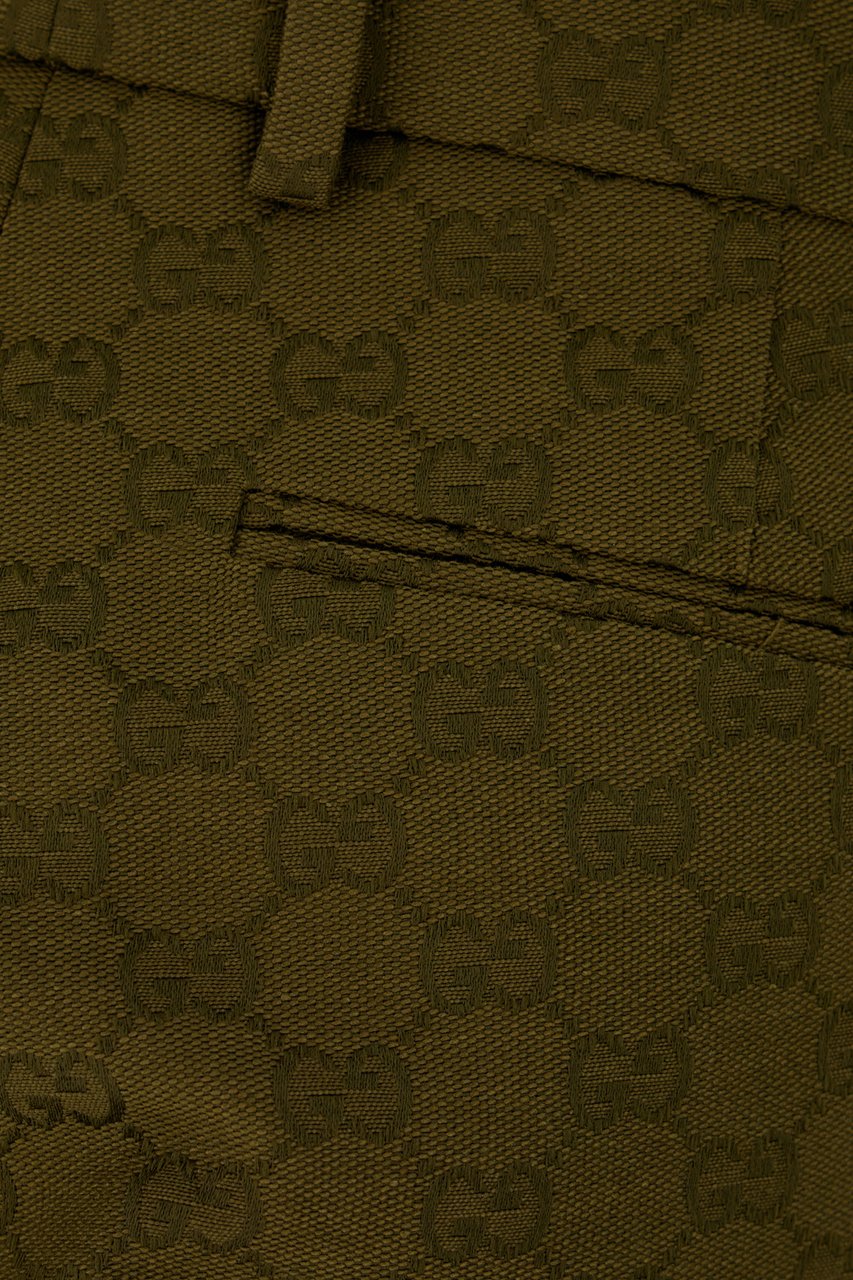 Gucci Gucci Mud cotton blend pants Groen