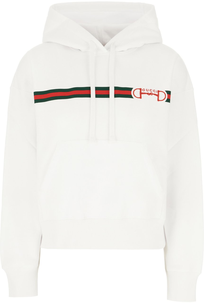 Gucci Gucci White cotton sweatshirt Wit