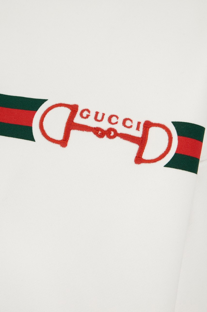 Gucci Gucci White cotton sweatshirt Wit