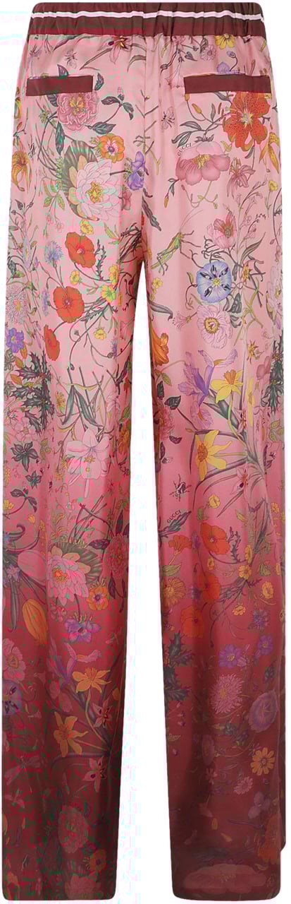 Gucci Pants Twill Flora Degrade Roze