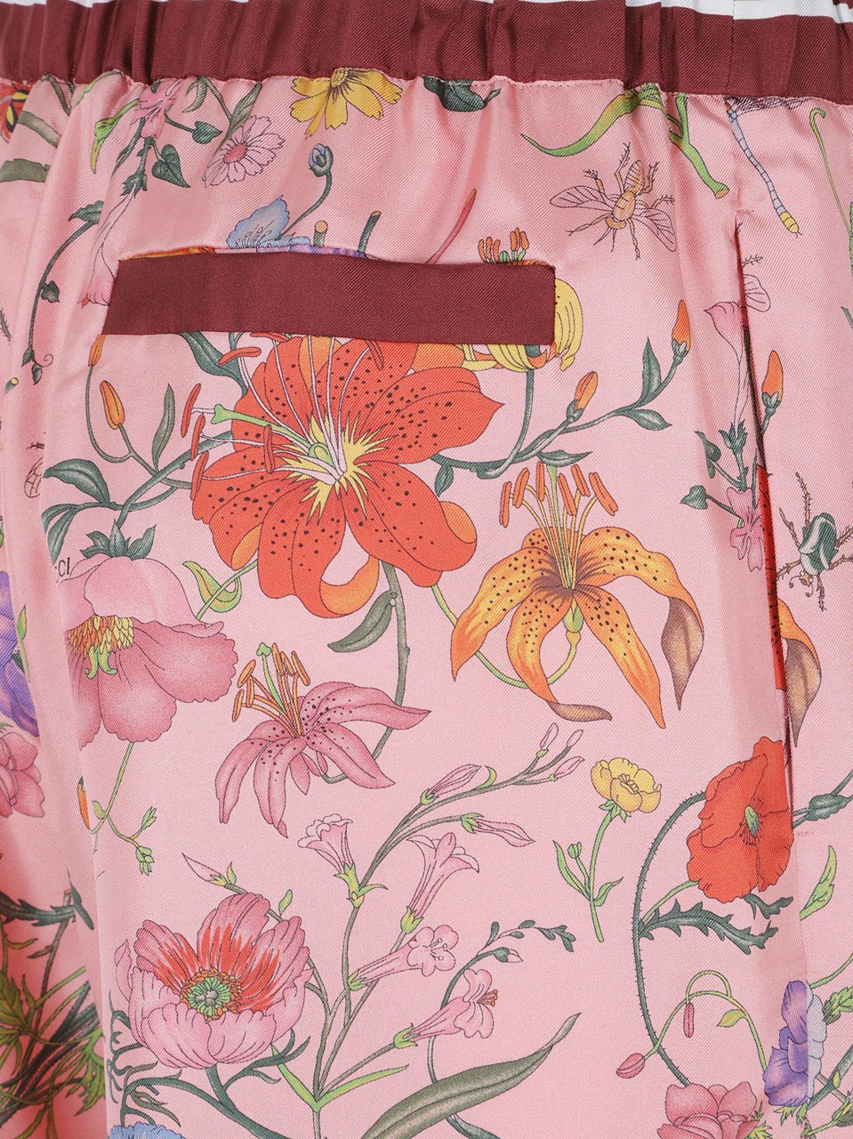 Gucci Pants Twill Flora Degrade Roze