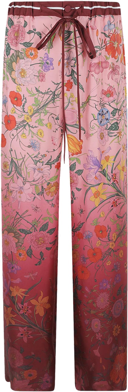 Gucci Pants Twill Flora Degrade Roze