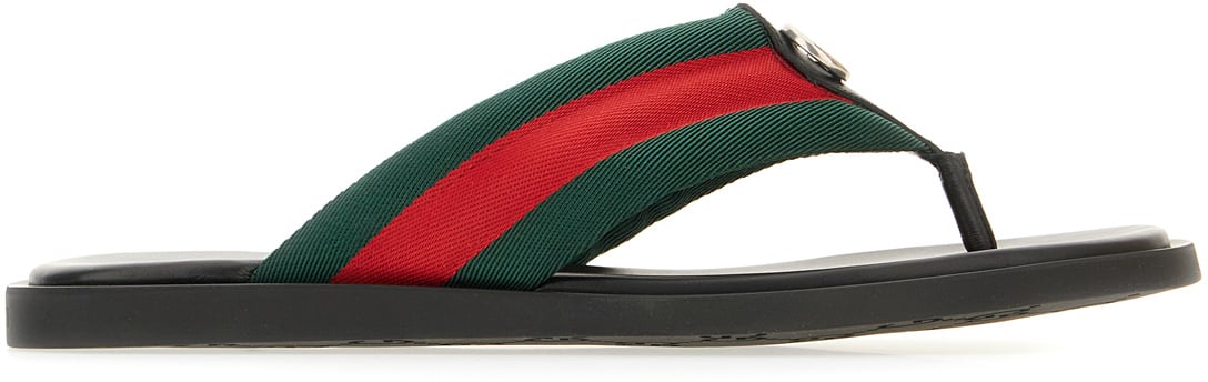 Gucci Gucci Multicolor fabric thong sandals Divers