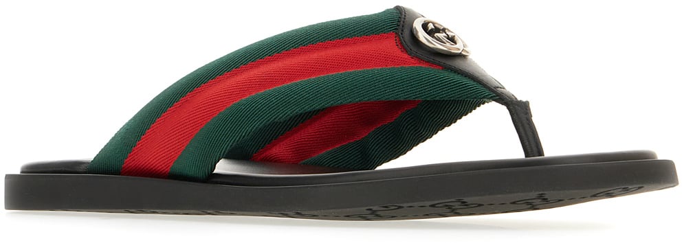 Gucci Gucci Multicolor fabric thong sandals Divers
