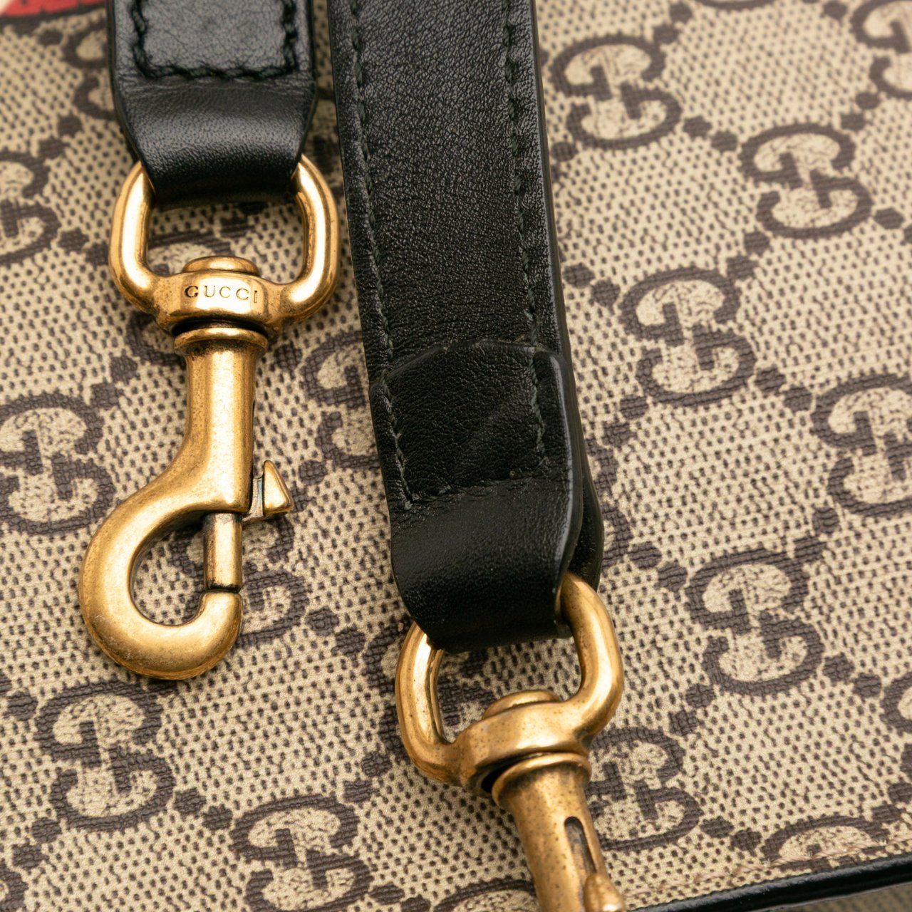 Gucci GG Supreme Kingsnake Tote Bruin