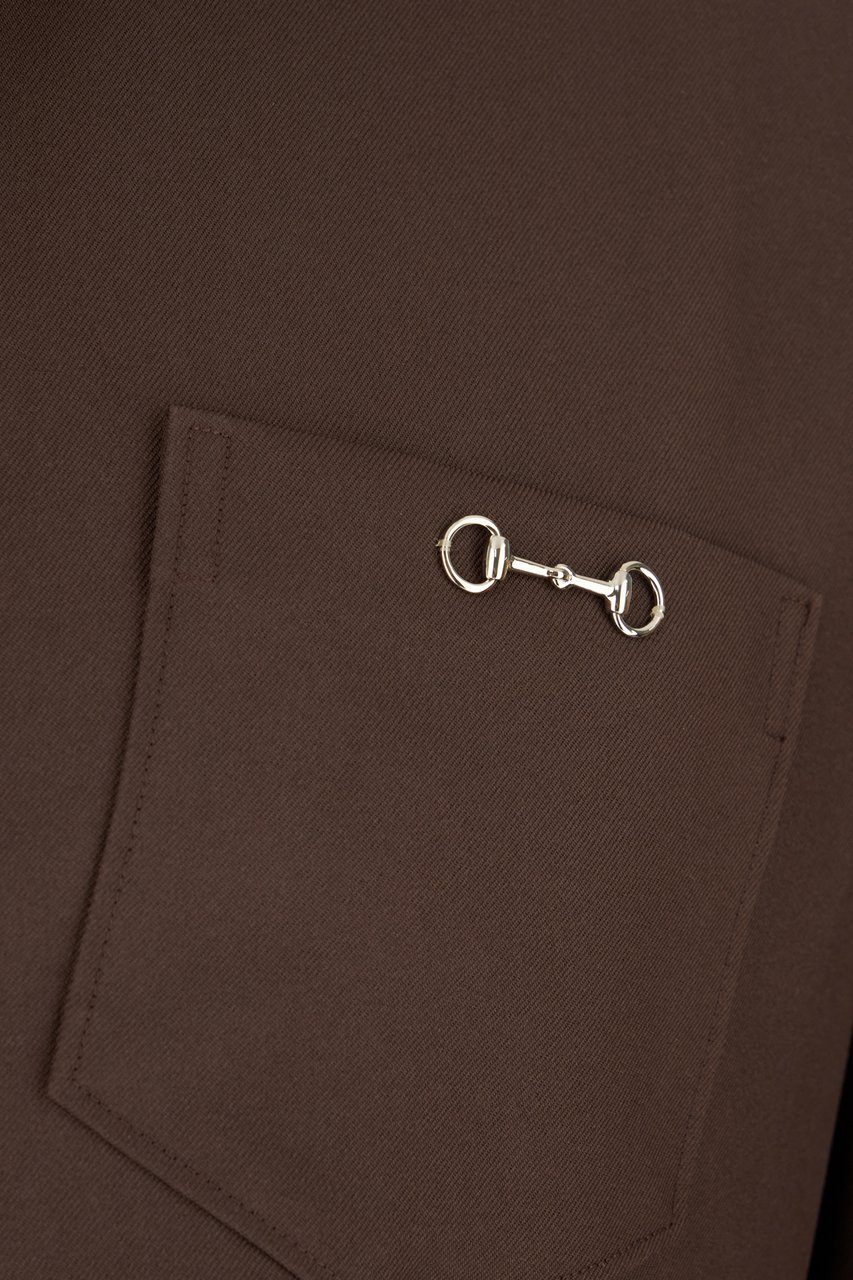 Gucci Gucci Chocolate twill shirt Bruin