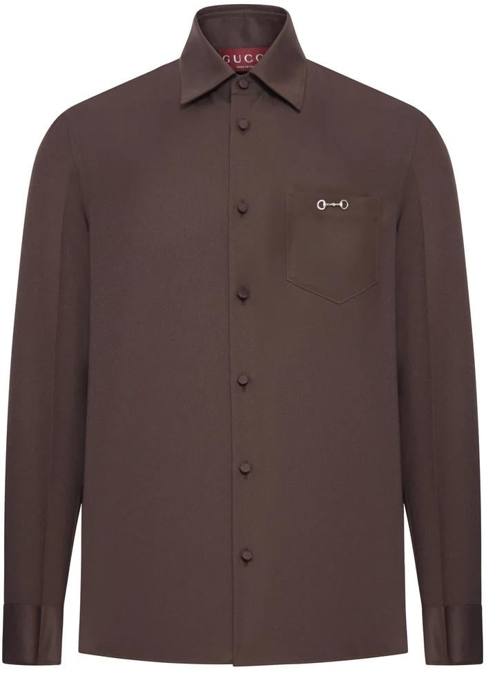 Gucci Classic Skinny Shirt Bruin