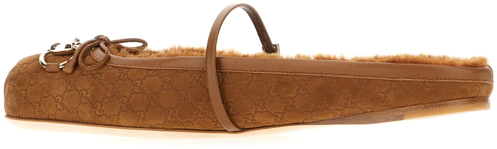 Gucci Gucci Camel suede mules Bruin