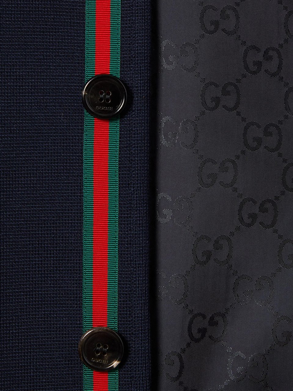 Gucci Navy Tailored Notch Lapel Casual Jacket Zwart